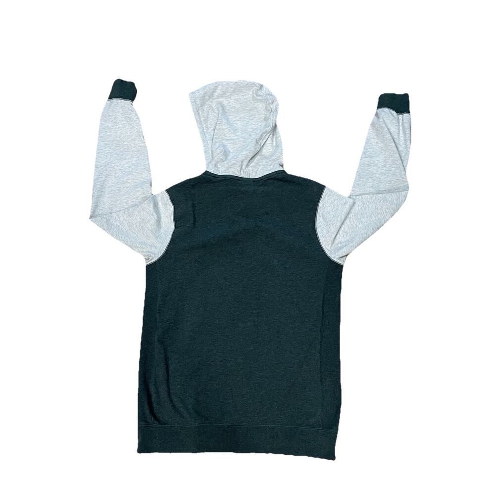 Nike Men’s Small Cream/Green Color Block Pullover Hoodie Drawstring Large Pouch - Picture 4 of 14